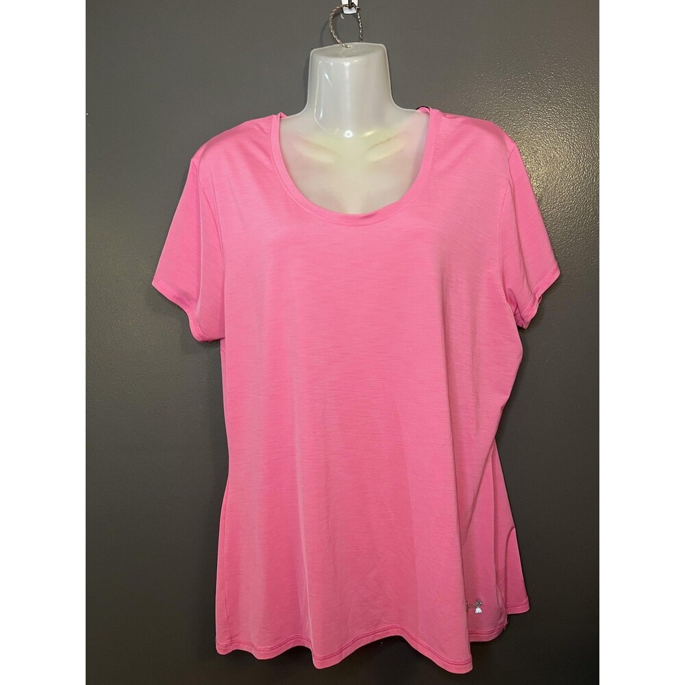 Under Armour Shirt Womens XL Pink HeatGear Semi Fitted Athletic Running